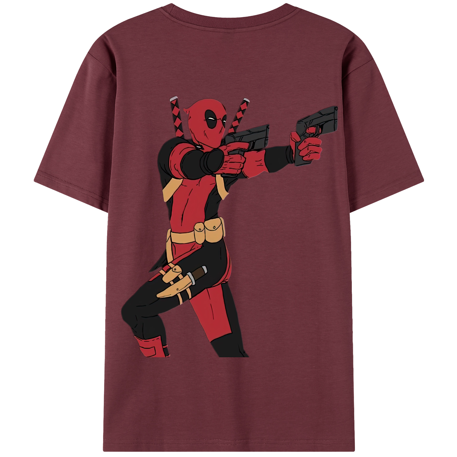 （画像用） Deadpool デッドプール 綿100％半袖Tシャツ（背面プリント）